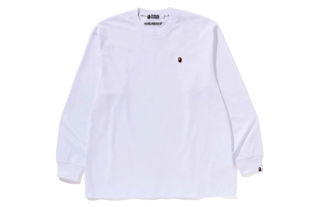 A BATHING APE  |Unisex Street Style U-Neck Long Sleeves Plain Cotton Midi