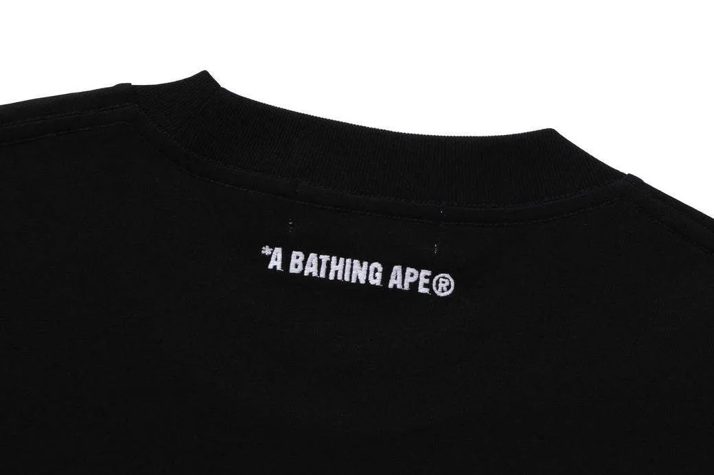 A BATHING APE  |Unisex Street Style U-Neck Long Sleeves Plain Cotton Midi