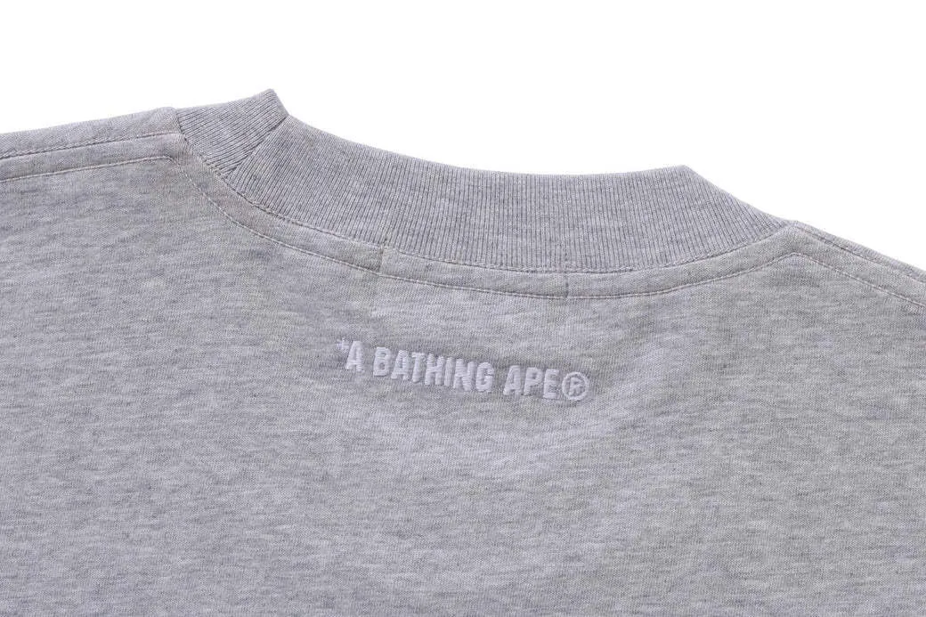 A BATHING APE  |Unisex Street Style U-Neck Long Sleeves Plain Cotton Midi