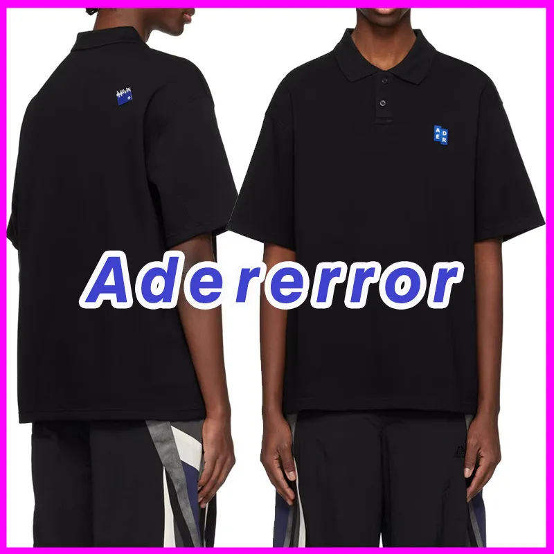 ADERERROR  |Pullovers Plain Cotton Short Sleeves Logo Polos