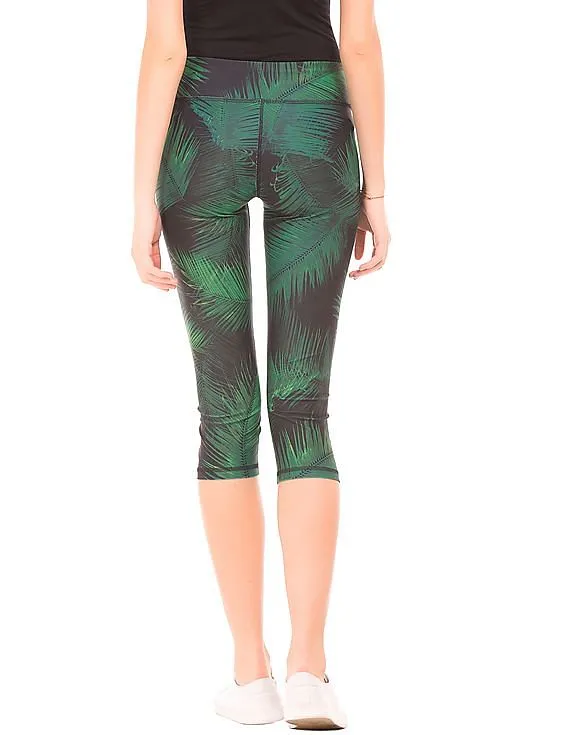 Aeropostale Palm Print Cropped Leggings