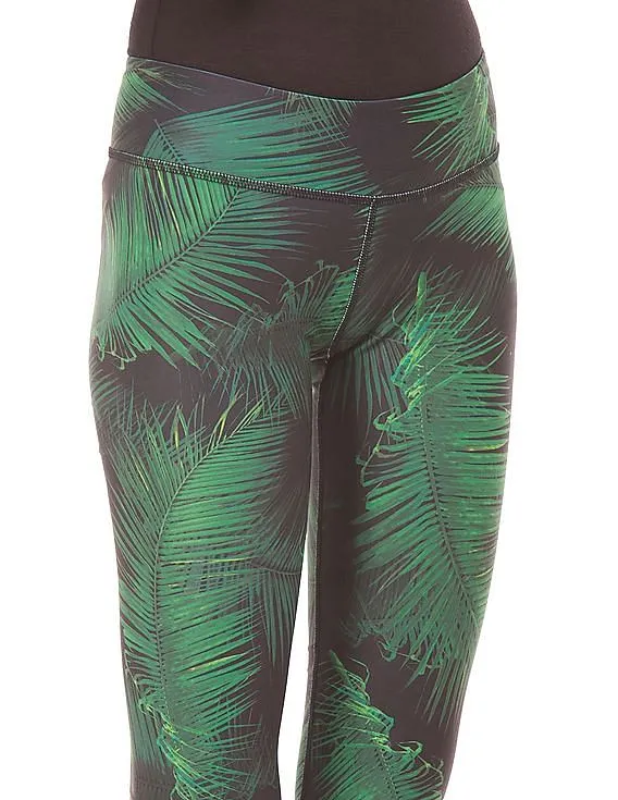 Aeropostale Palm Print Cropped Leggings