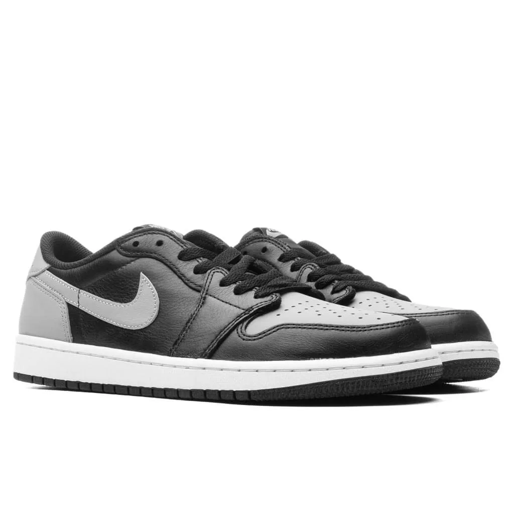 Air Jordan 1 Low OG 'Shadow' - Black/Medium Grey/White