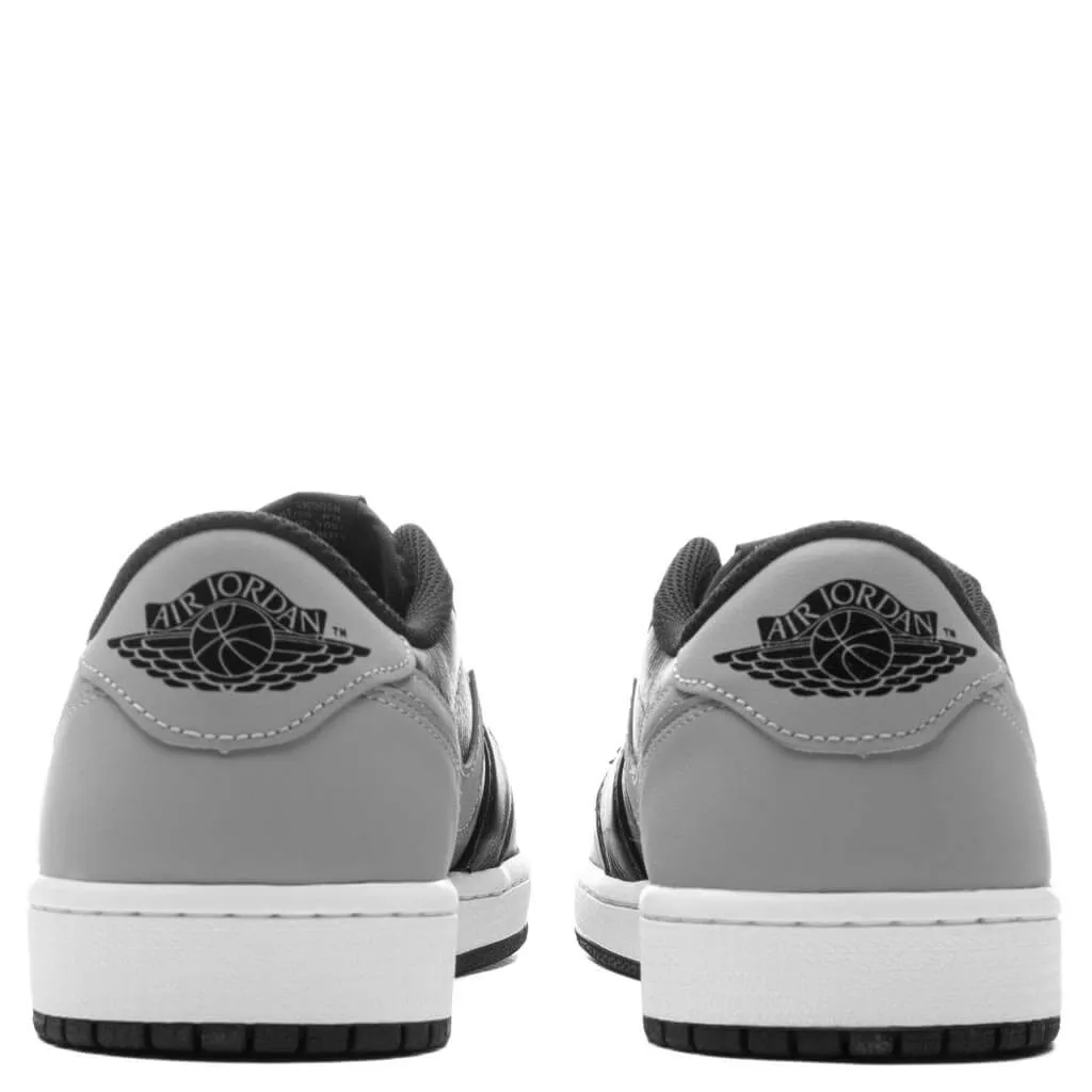 Air Jordan 1 Low OG 'Shadow' - Black/Medium Grey/White