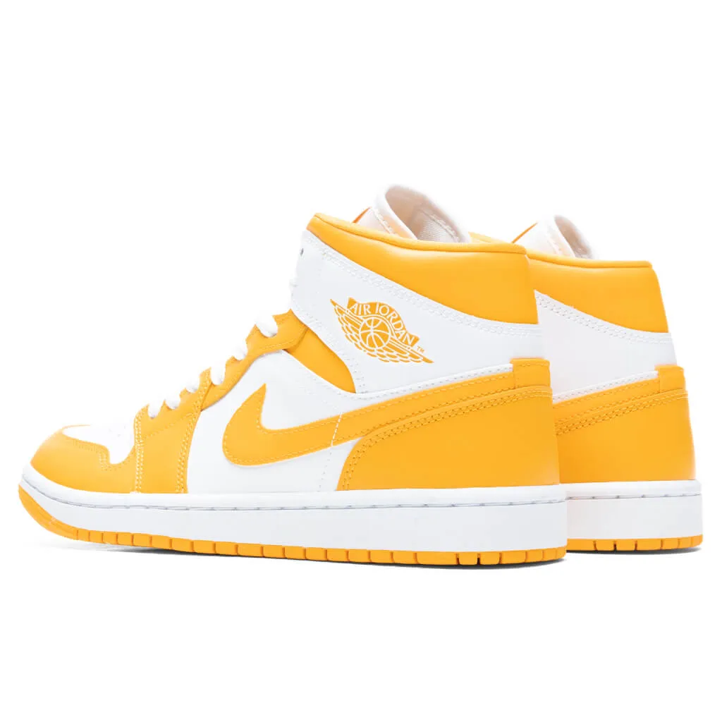 Air Jordan 1 Mid Women's 'University Gold' - White/University Gold/White