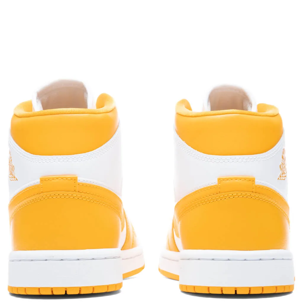 Air Jordan 1 Mid Women's 'University Gold' - White/University Gold/White