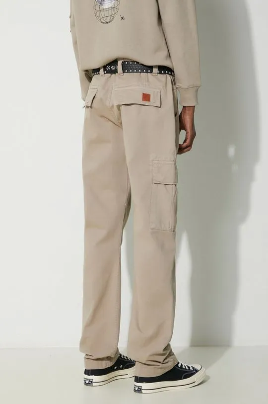 Alpha Industries cotton trousers Agent Pant beige color 158205