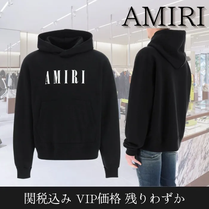 AMIRI  |Pullovers Street Style Long Sleeves Cotton Logo Hoodies