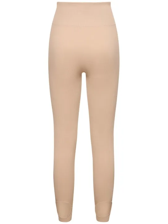 Andreadamo   Ribbed jersey leggings w/ stirrups 