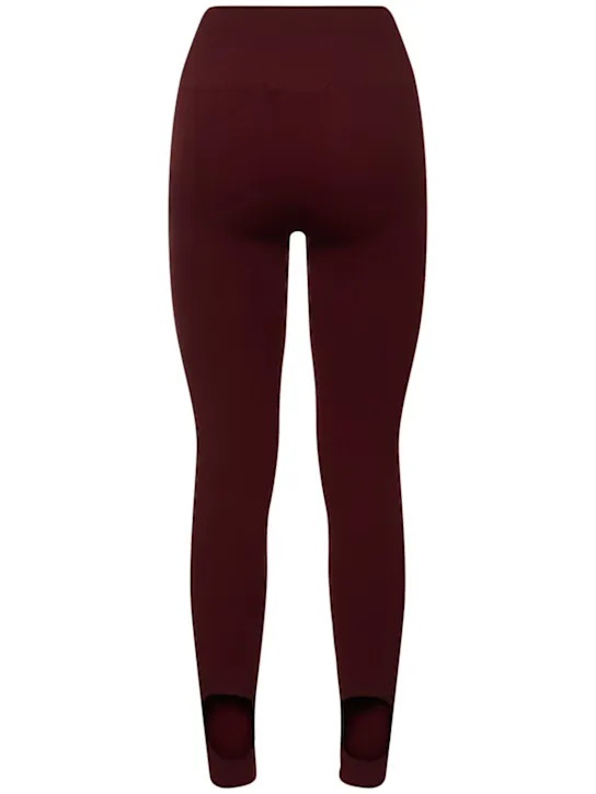 Andreadamo   Ribbed jersey leggings w/ stirrups 