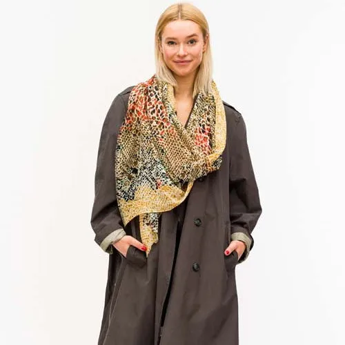 Animal Print Lightweight Oblong Scarf