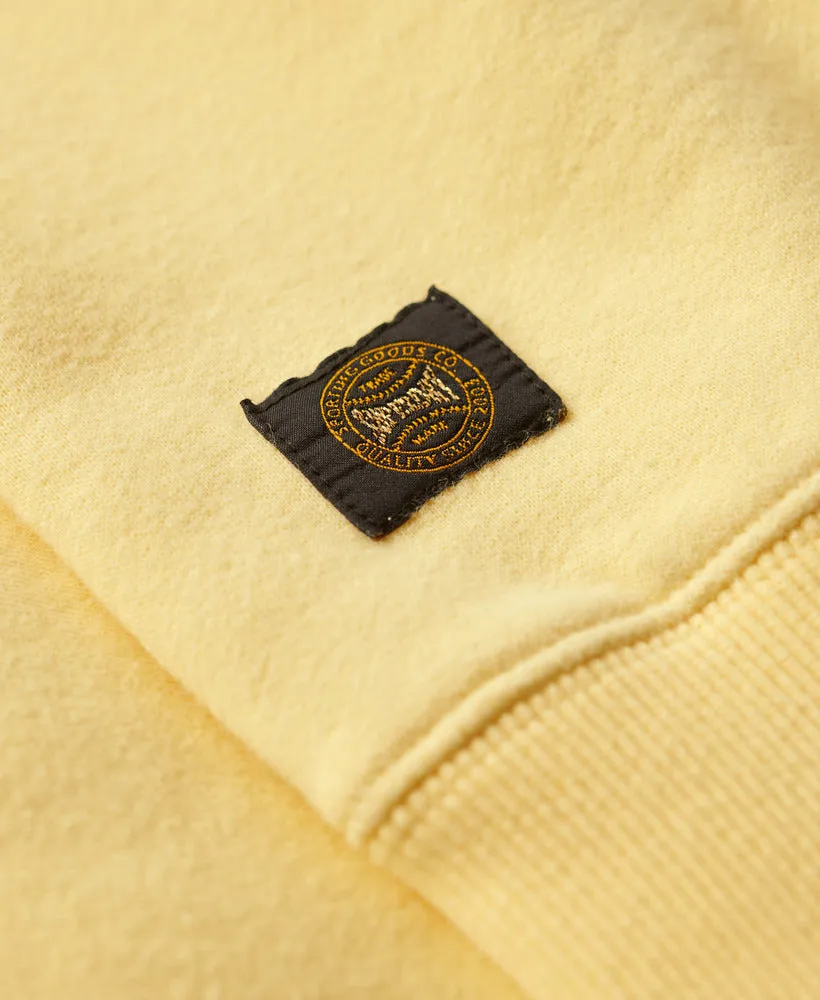 Applique Athletic Loose Sweat | Pale Yellow