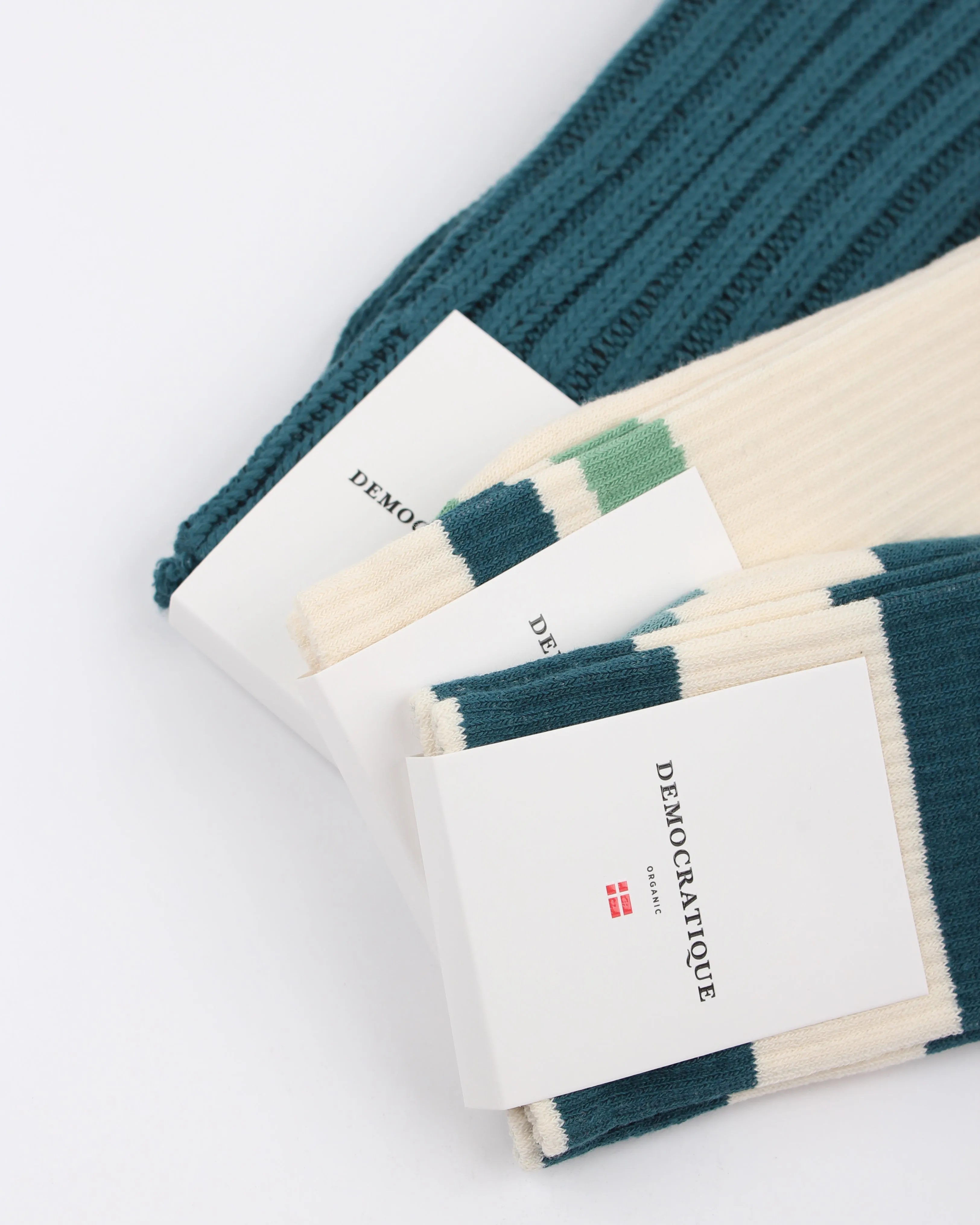 Athletique Classique Stripes Socks 6-pack Off White / Benzin / Soft Green