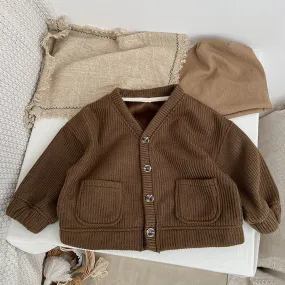 Baby Kid Girls Boys Solid Color Cardigan Wholesale 23113020