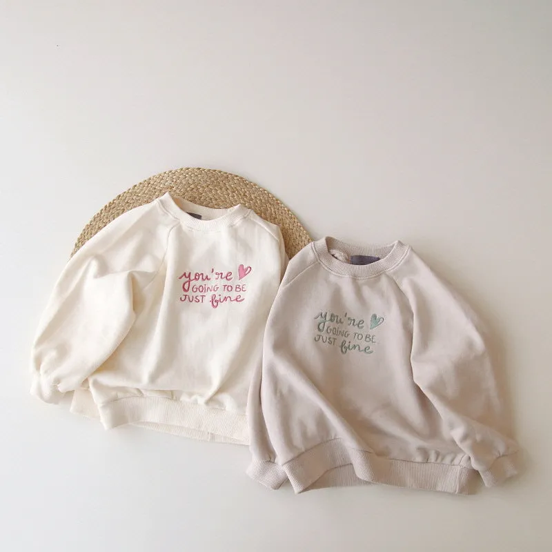 Baby Kid Girls Letters Embroidered Hoodies Sweatshirts Wholesale 231130332