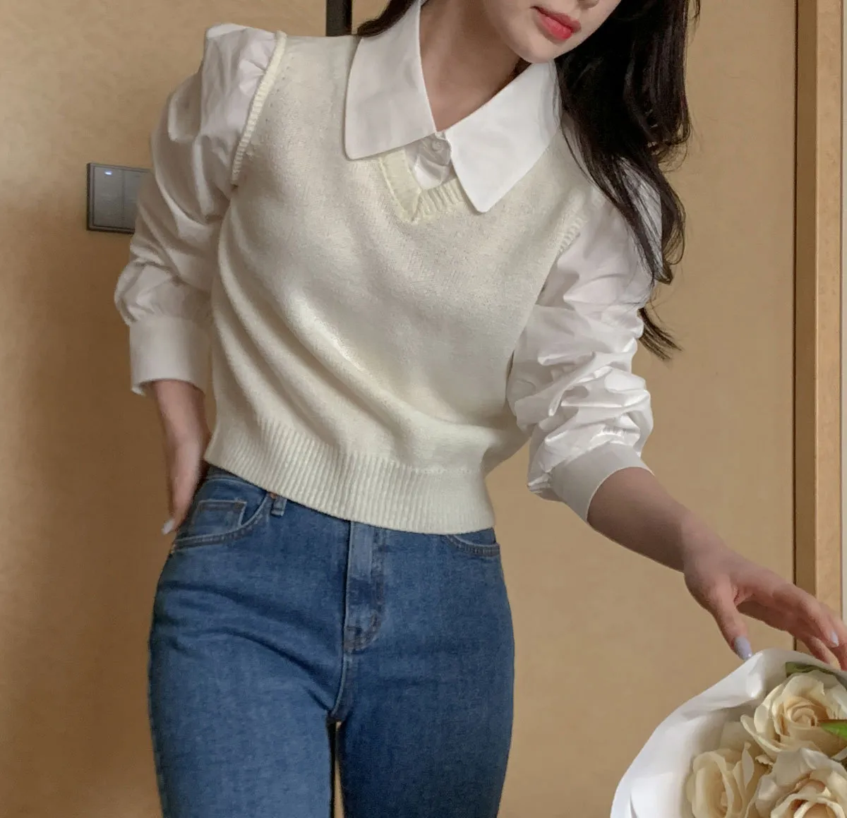 BADDIARY  |Casual Style Long Sleeves Plain Elegant Style