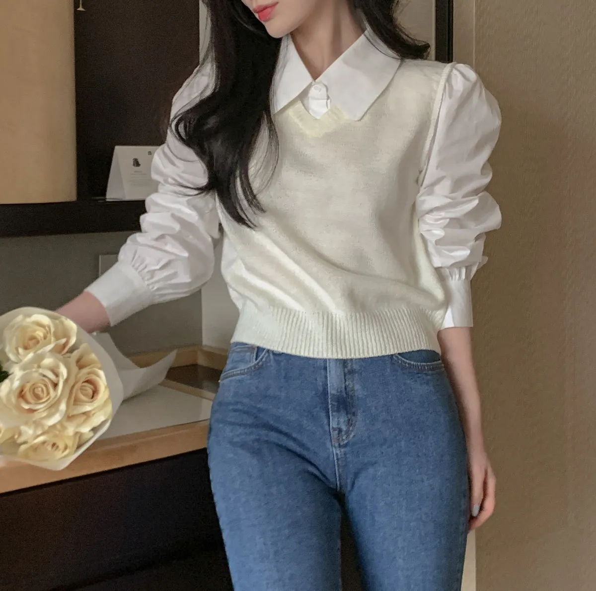 BADDIARY  |Casual Style Long Sleeves Plain Elegant Style