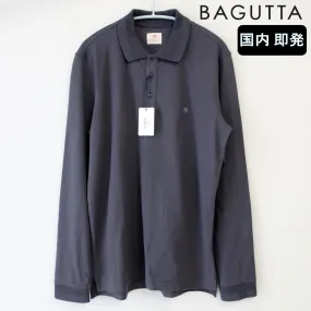 BAGUTTA  |Pullovers Long Sleeves Plain Cotton Logo Polos