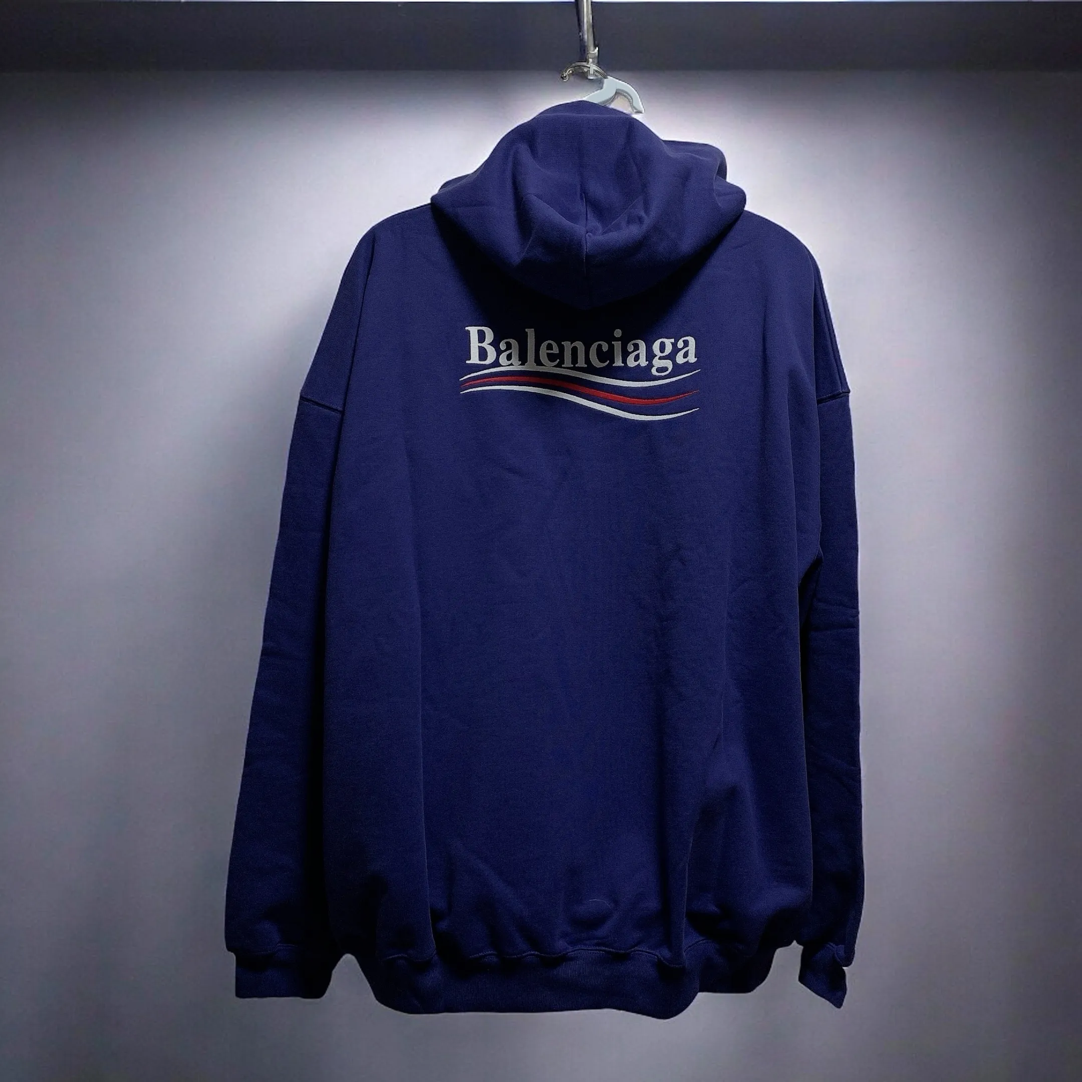 BALENCIAGA  |Men's Political Campaign Hoodie Large Fit in Grey