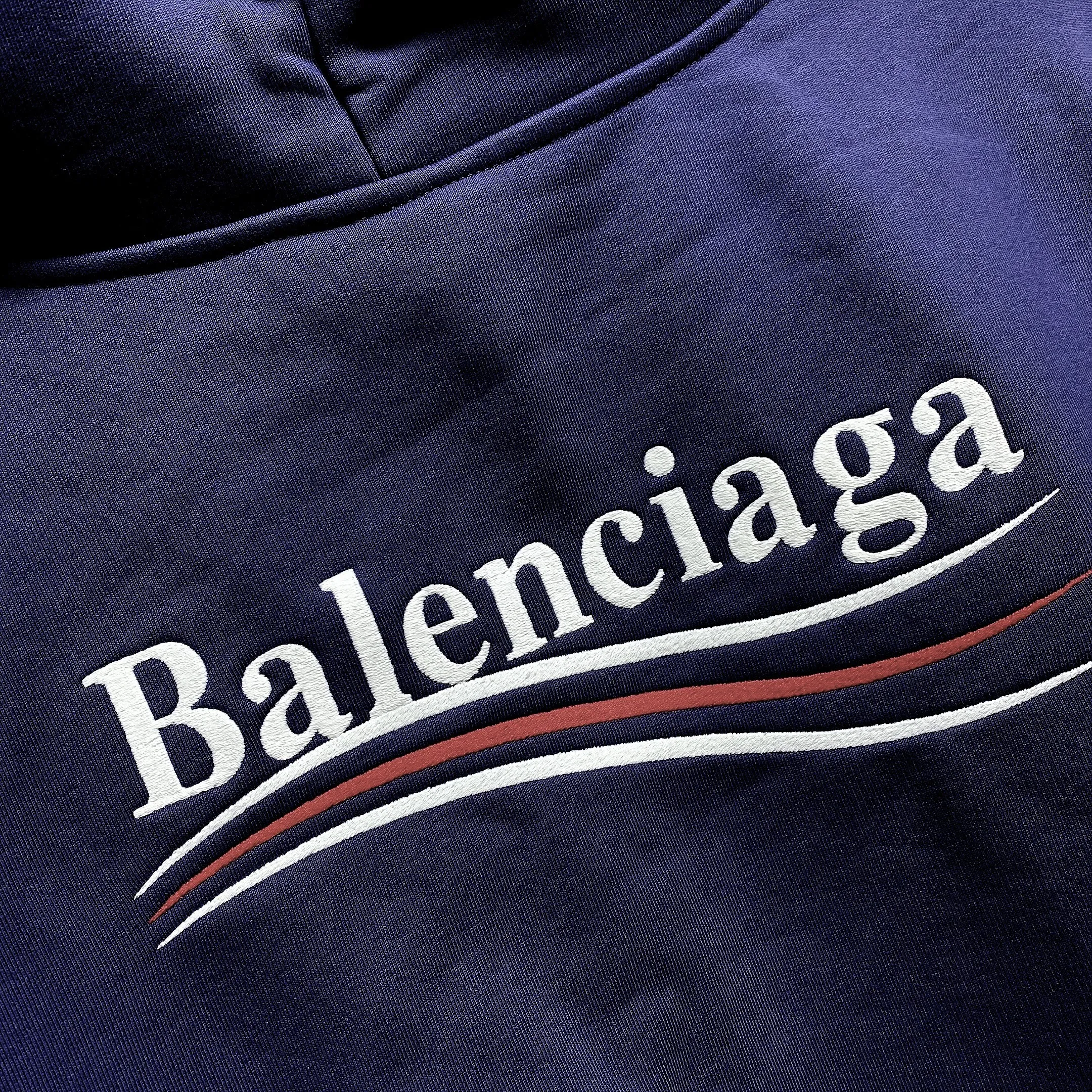 BALENCIAGA  |Men's Political Campaign Hoodie Large Fit in Grey