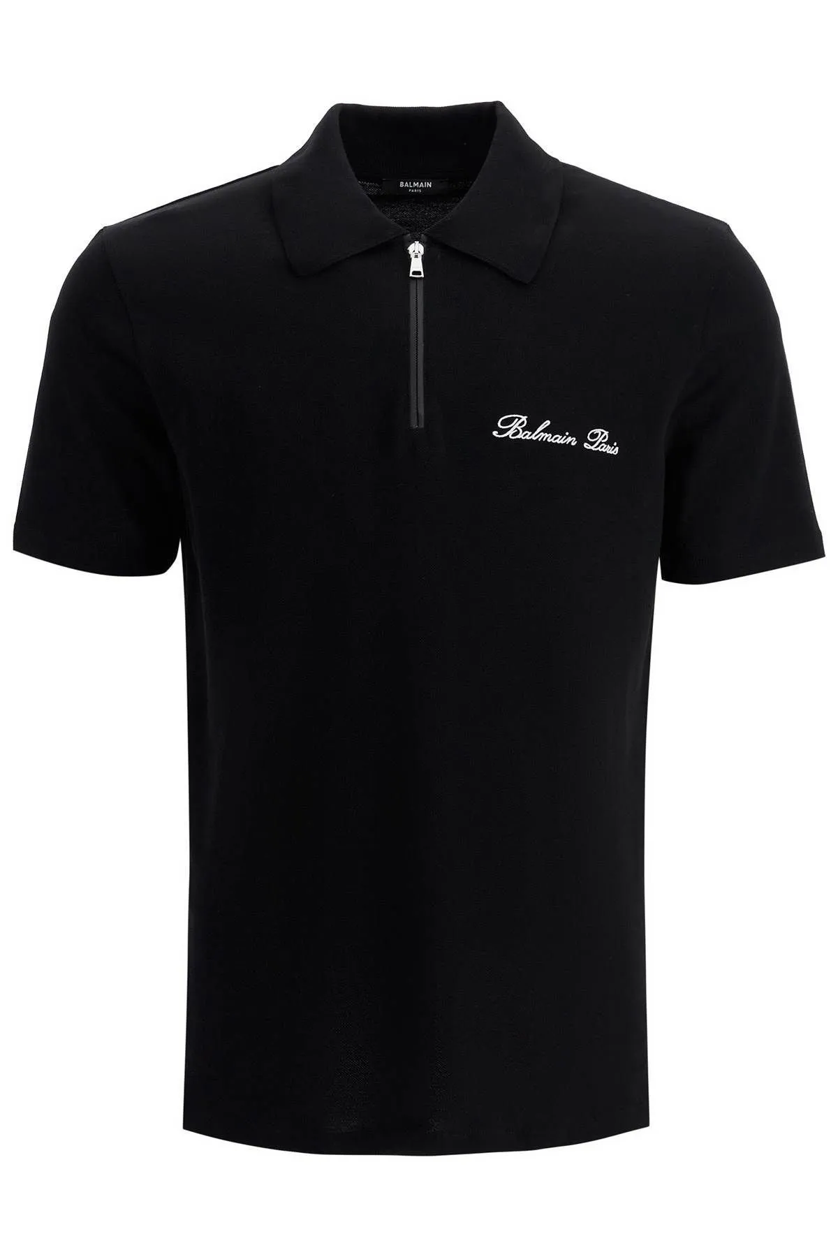 BALMAIN  |Pullovers Cotton Short Sleeves Logo Luxury Polos