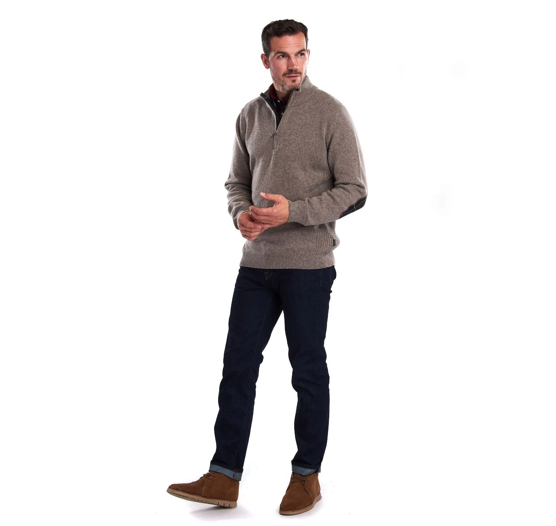 Barbour Men's Holden Half Zip Lambswool Jumper