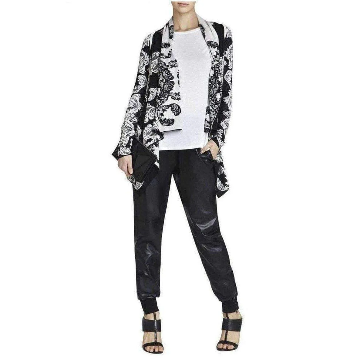 BCBG MAXAZRIA  |Ruba Lace Jacquard Cardi-Wrap