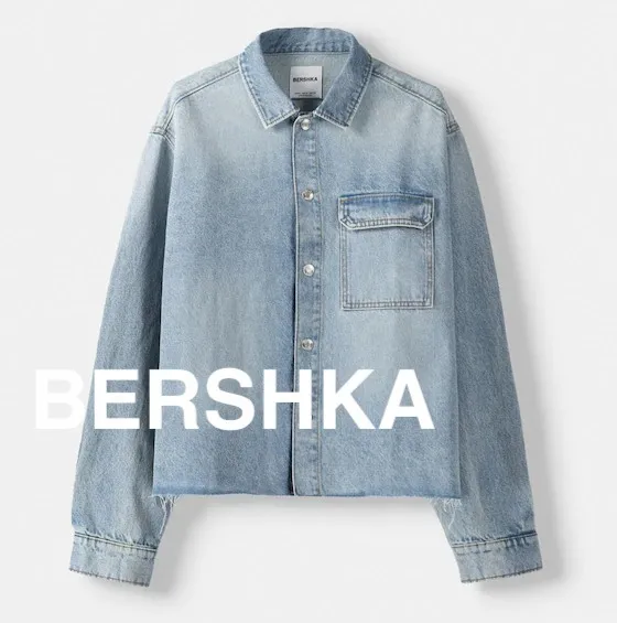 Bershka  |Denim Long Sleeves Shirts