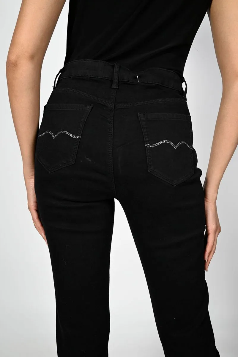 Black Crystal Jeans