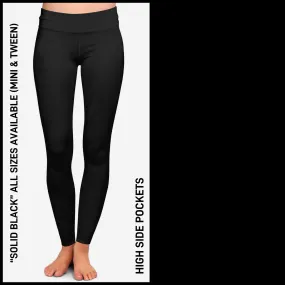 Black Full Length Leggings with Pockets