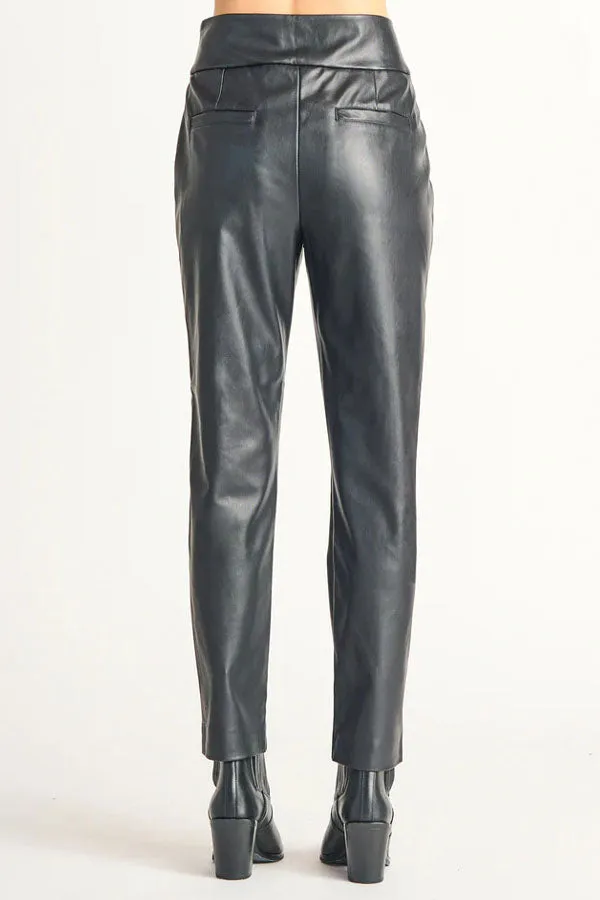 Black Tape Faux Leather Pants