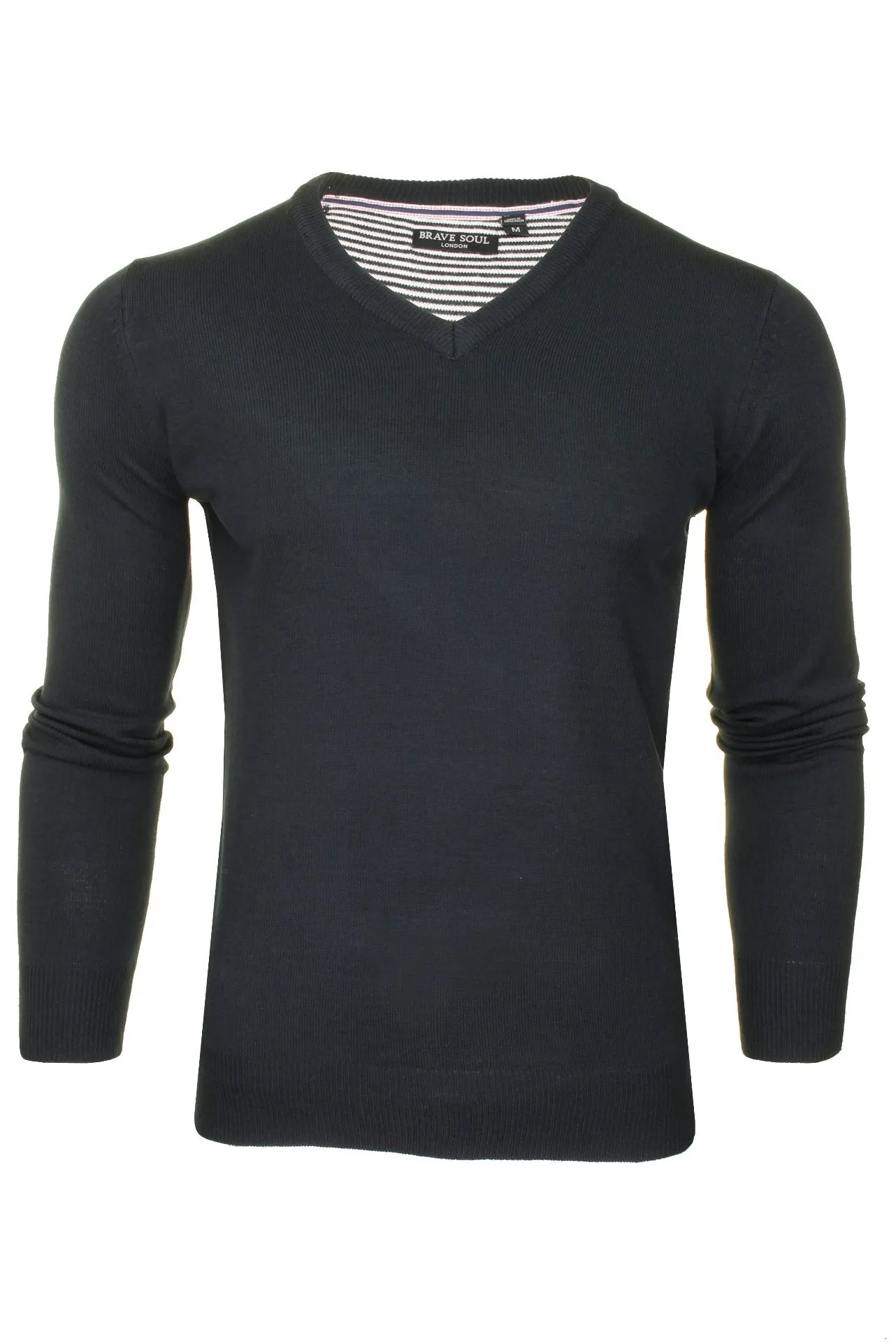 Brave Soul Mens V-Neck Jumper Long Sleeved