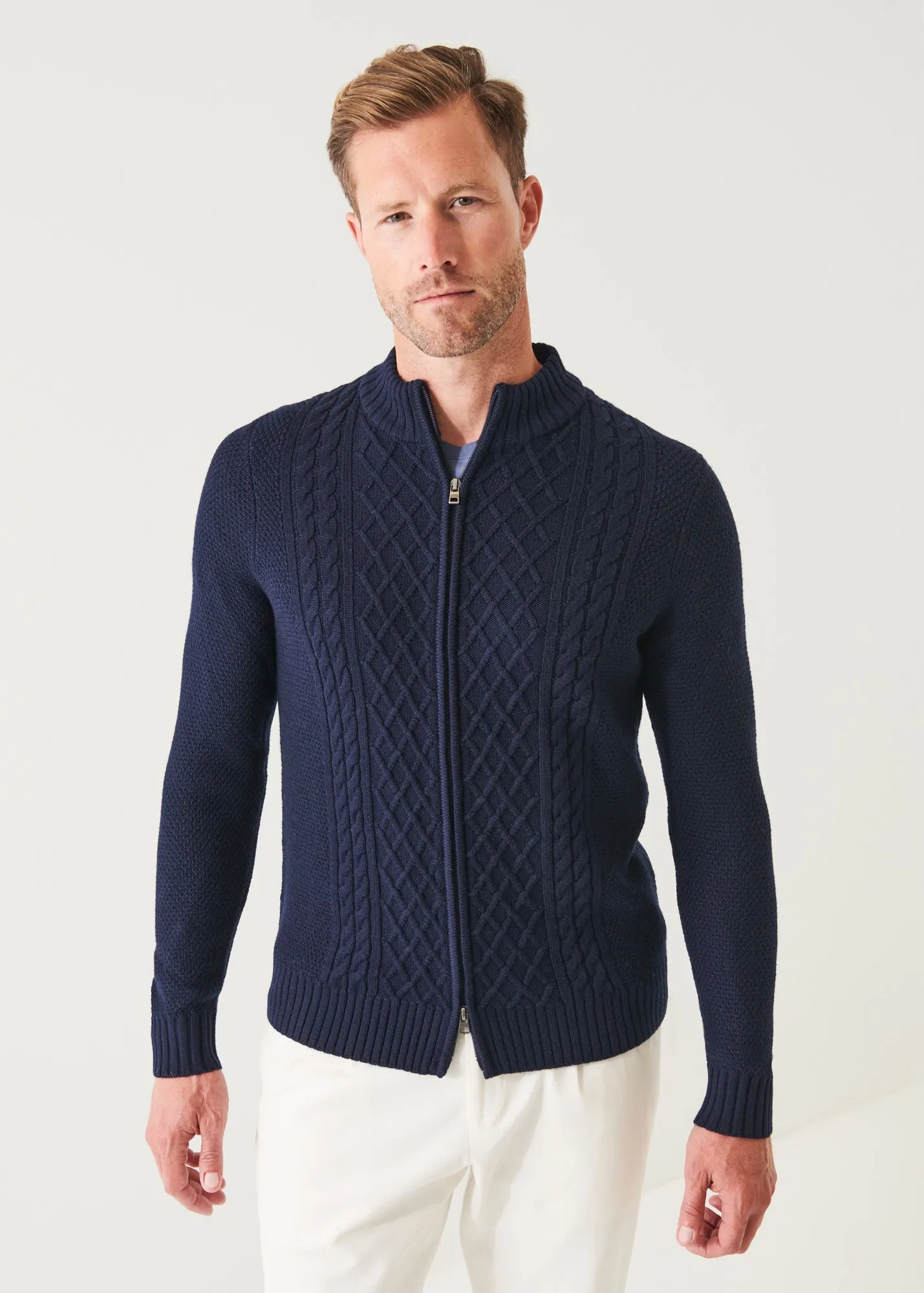 CABLE FULL ZIP CARDIGAN