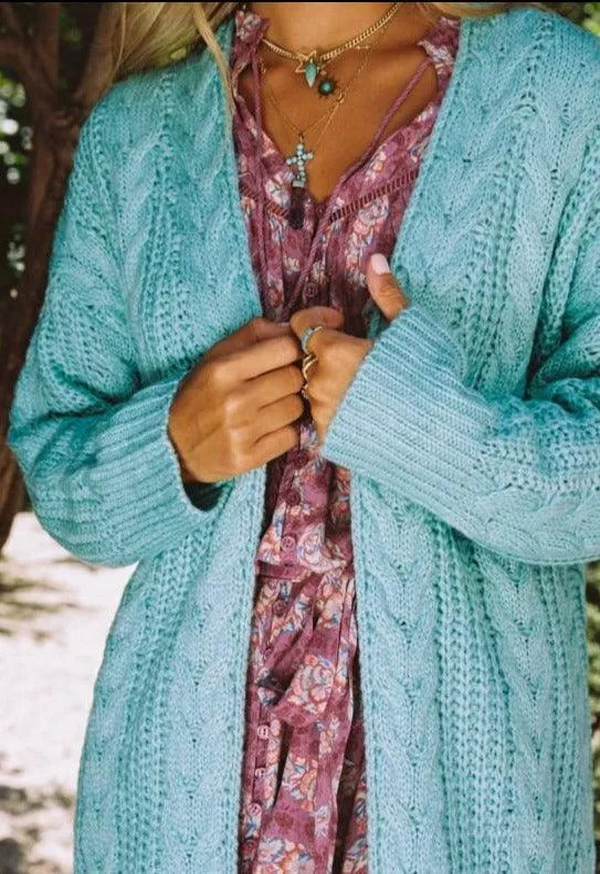 Cable Knit Cardigan Magnolia