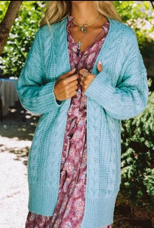 Cable Knit Cardigan Magnolia