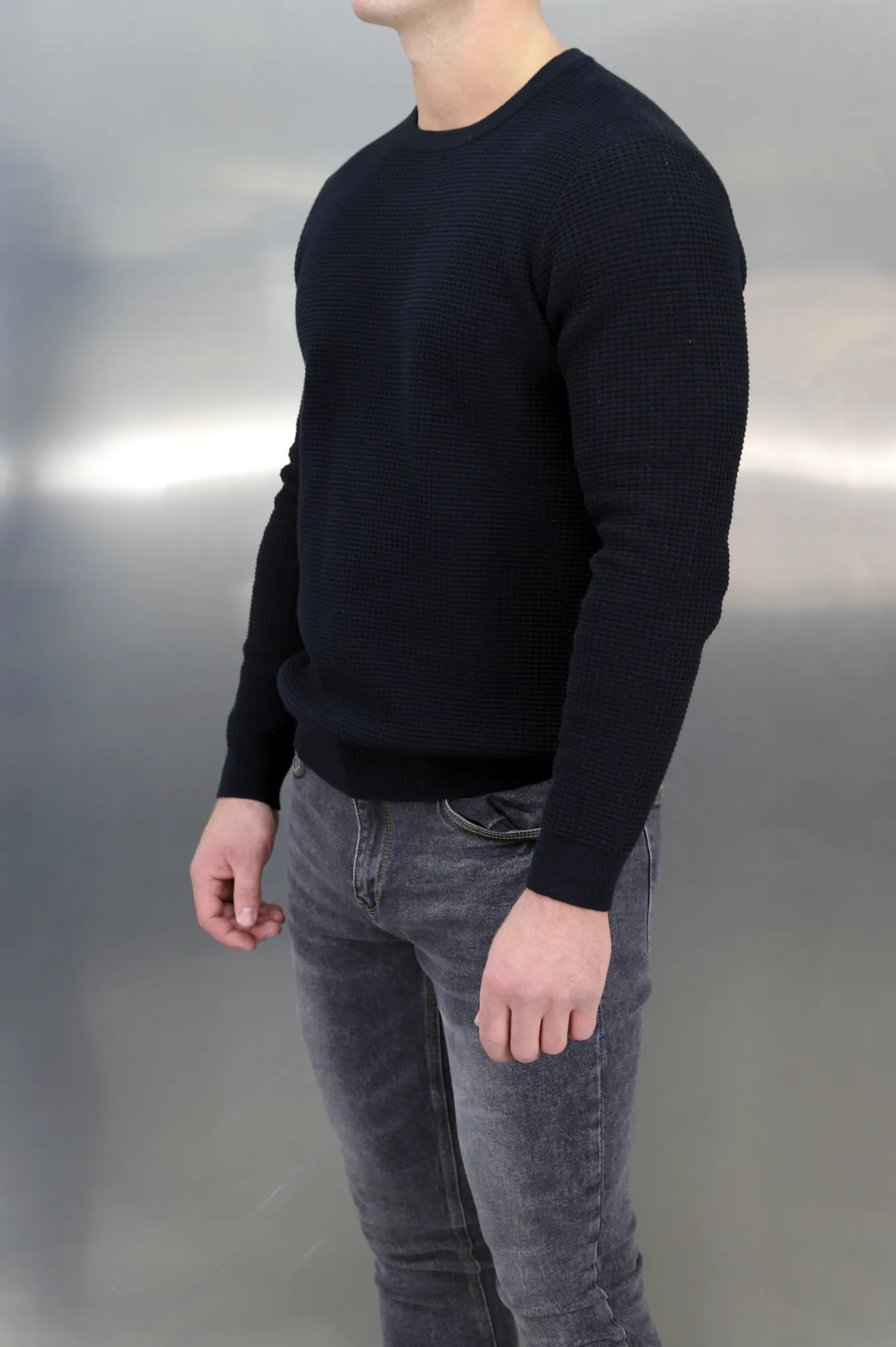 Capo CABLE Knit Jumper - Black