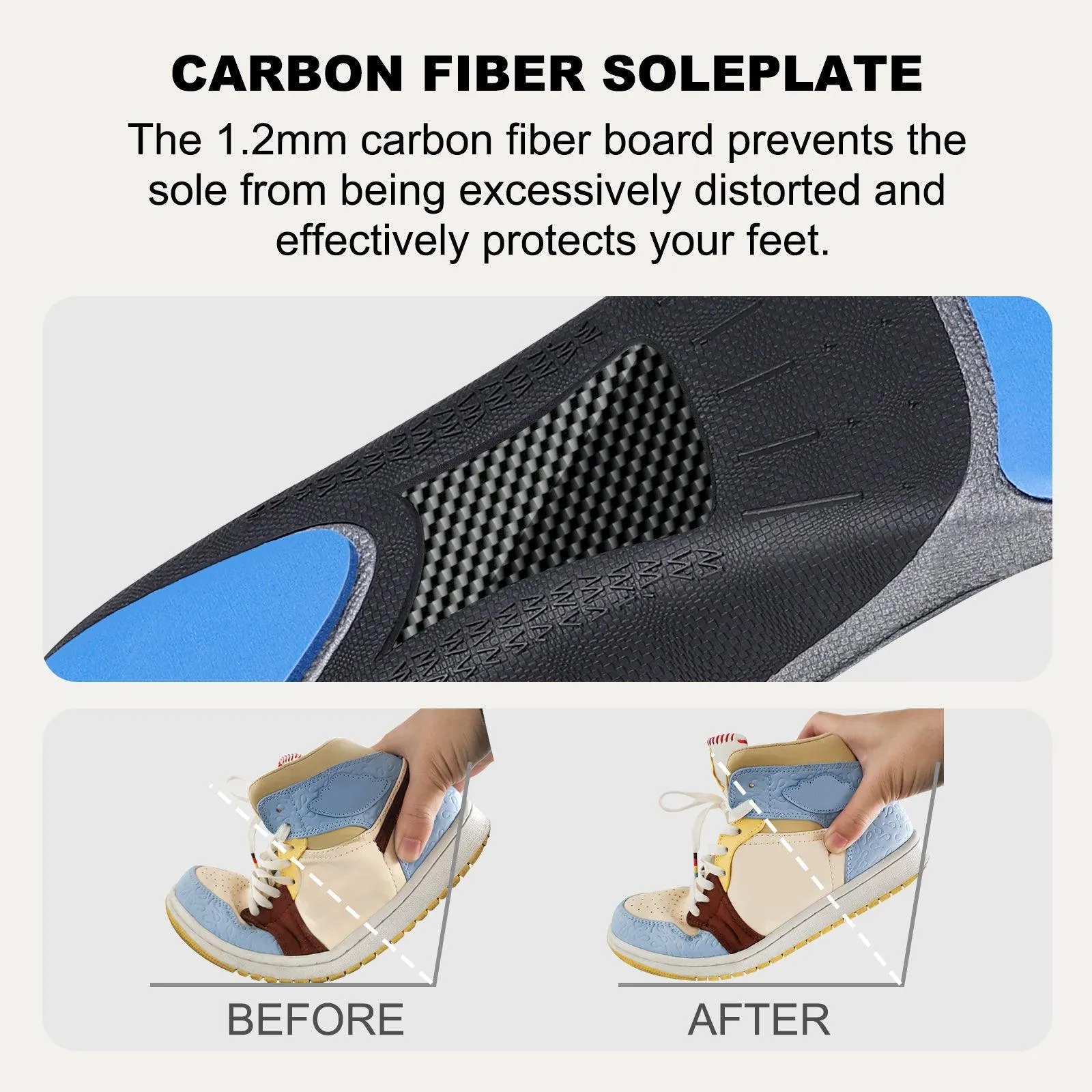 Carbon Fiber Insoles - Black