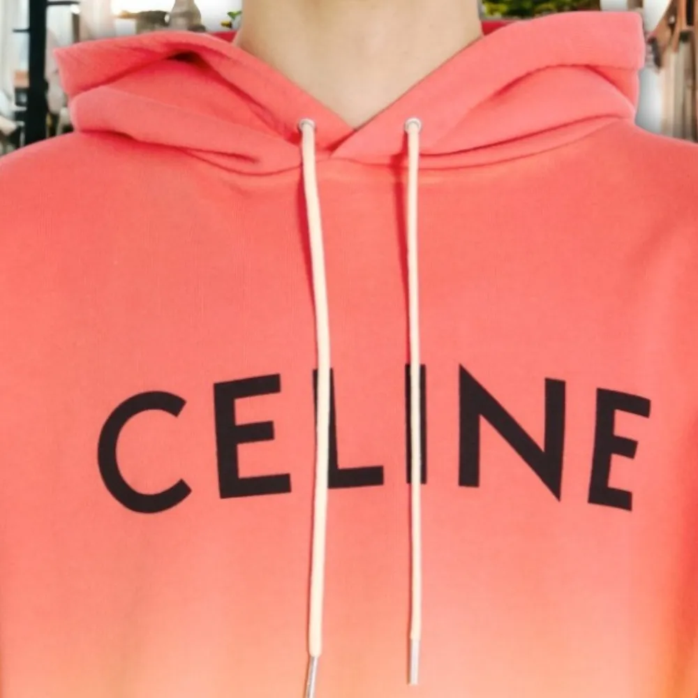 CELINE  |Pullovers Long Sleeves Plain Cotton Logo Luxury Hoodies