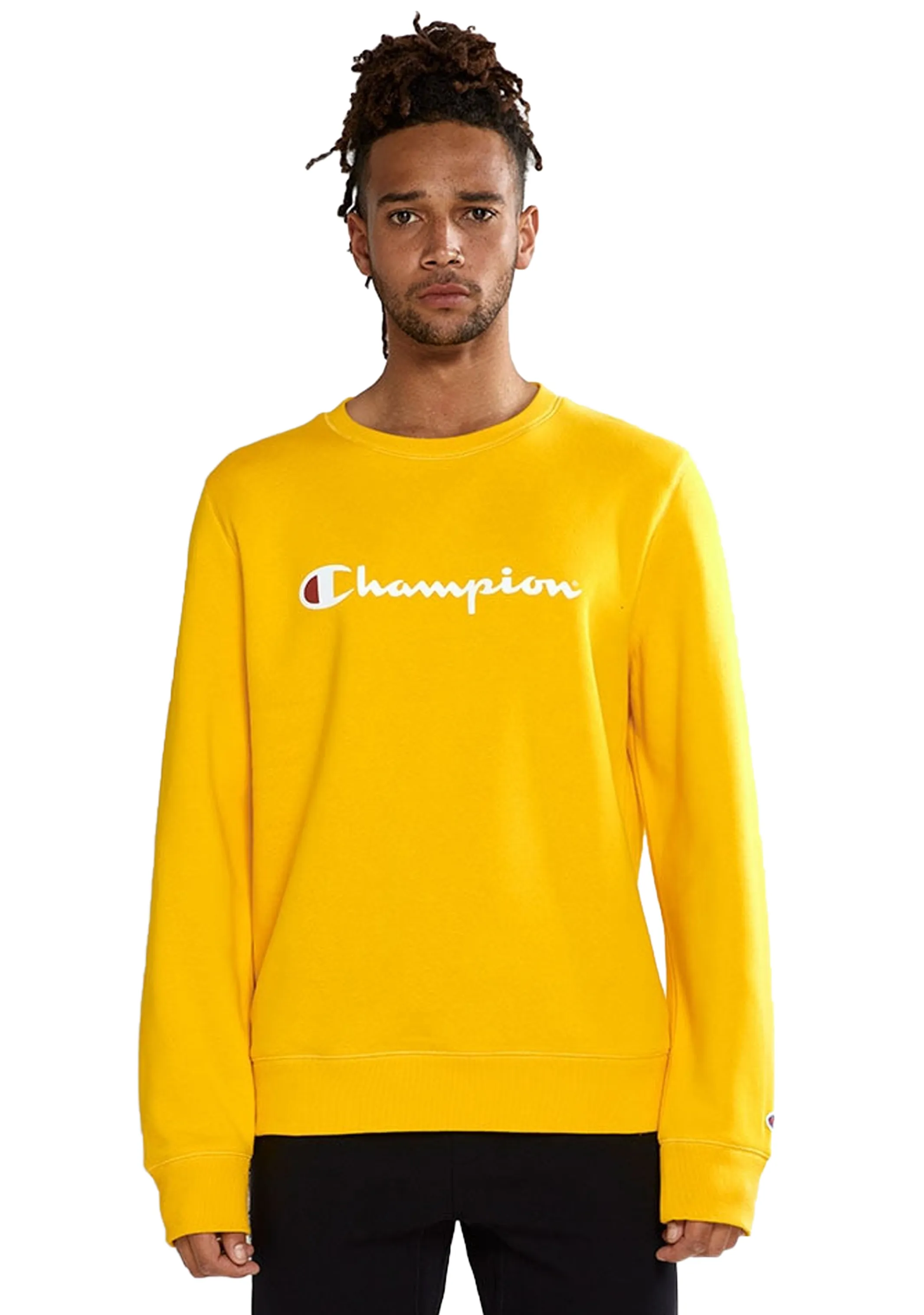 Champion Mens Script Crew  AY77N PFJ