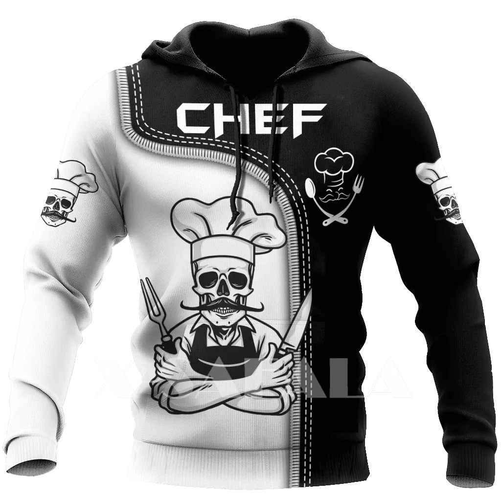 CHEF 3D ALL OVER PRINTED MEN AUTUMN HOODIE CUSTOM NAME - T-SHIRT DESIGN