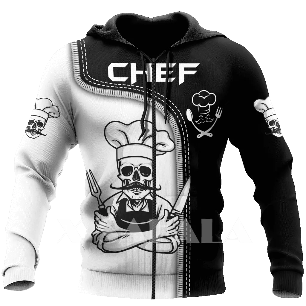 CHEF 3D ALL OVER PRINTED MEN AUTUMN HOODIE CUSTOM NAME - T-SHIRT DESIGN