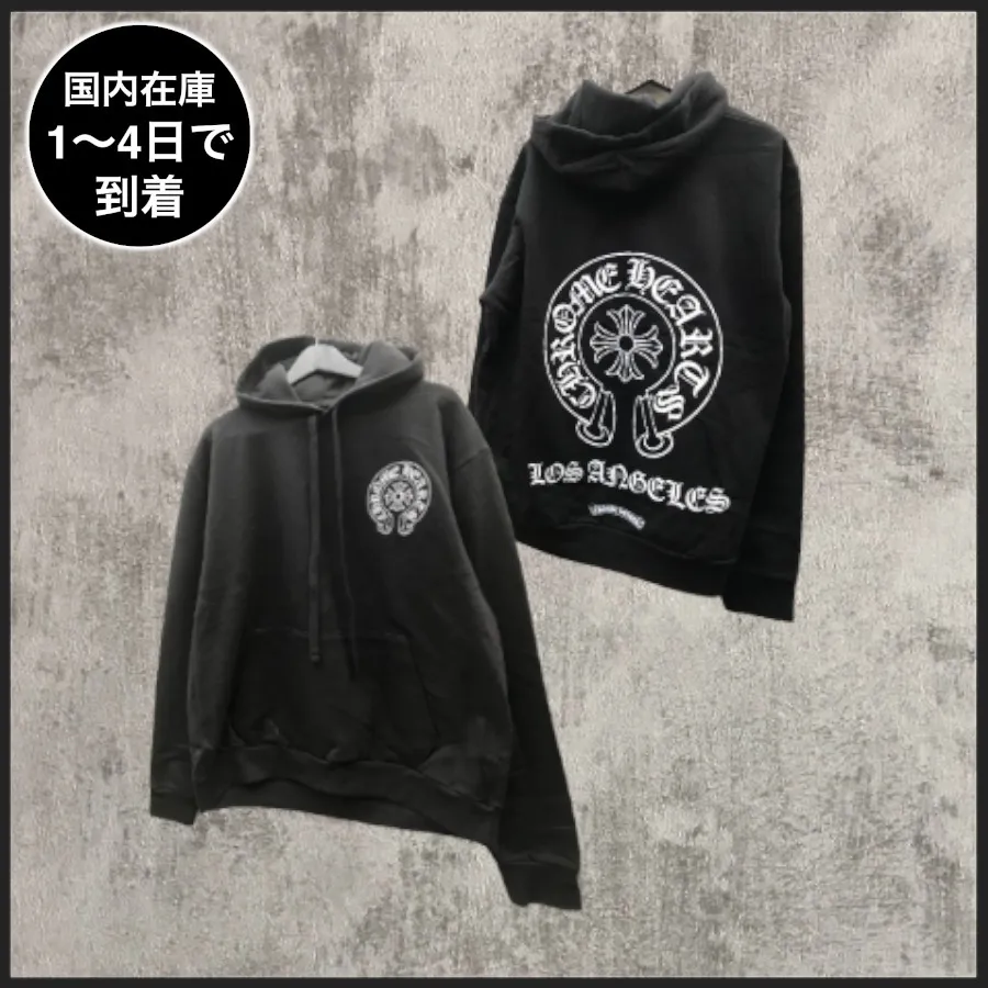 CHROME HEARTS  |Pullovers Street Style Long Sleeves Logo Hoodies