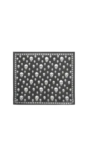 Classic Silk Skull Scarf - Black