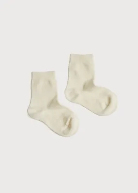 Cotton Short Socks Cream (0mths-8yrs)