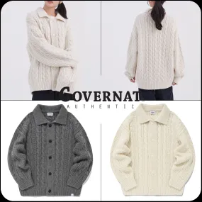 COVERNAT  |[COVERNAT]★ Lambswool Aran Cable Knit Cardigan