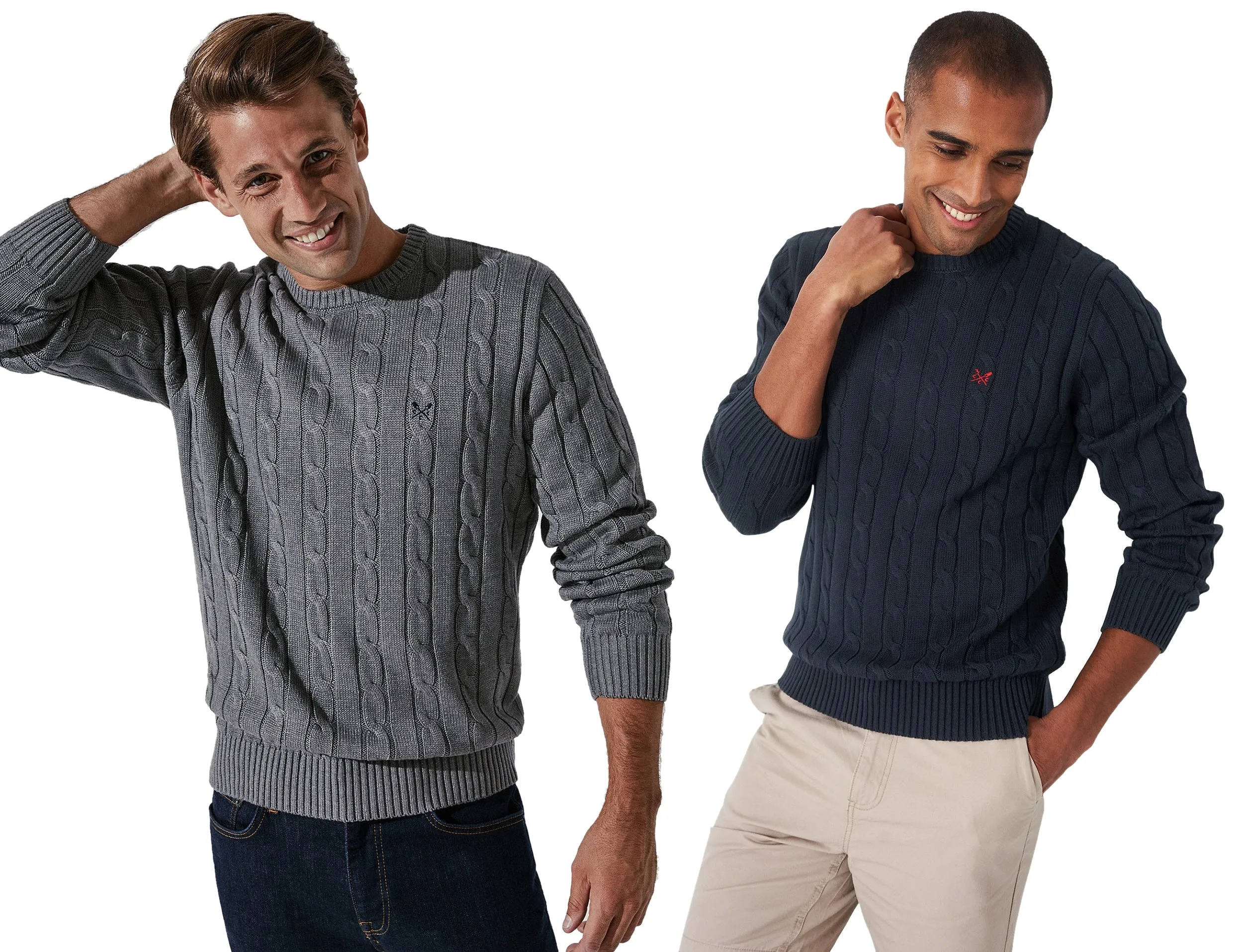 Crew Clothing Mens Cable Crew Jumper