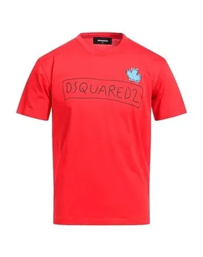 D SQUARED2  |Pullovers Cotton Short Sleeves Logo Luxury T-Shirts