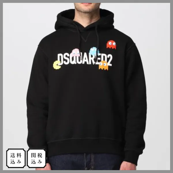 D SQUARED2  |Pullovers Long Sleeves Cotton Logo Luxury Hoodies