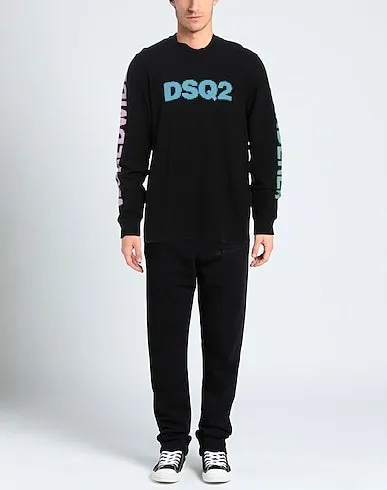 D SQUARED2  |Pullovers Long Sleeves Cotton Logo Luxury Sweatshirts