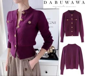 Dabuwawa  |Long Sleeves Plain Cardigans